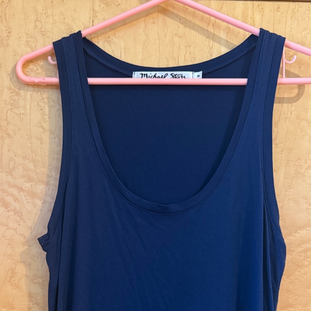 Michael Stars Blue Sleeveless Fitted Maxi Dress